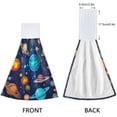 thumbnail image 4 of Coolnut Cosmic Planets Hand Towels Set of 2 Soft Absorbent Kitchen Hanging Towels Dish Cloths Bathroom Hand Towels with Loop & Hook for Kitchen Bathroom Wash cloth, 4 of 7