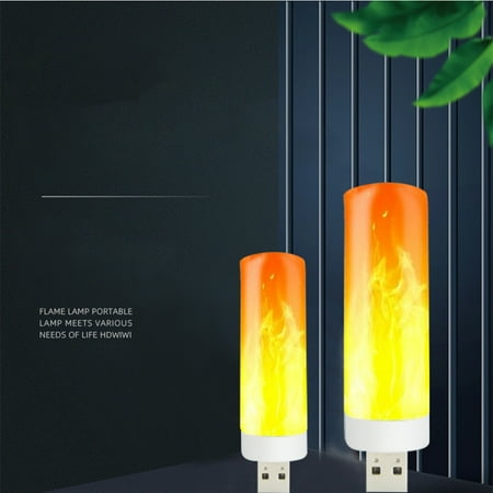 

Portable Mini Night Light Ultra Bright Energy Saving Flame Light Effect Usb Lamp