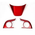 thumbnail image 6 of For Toyota for Camry 2018-2020 Red Interior Steering Wheel Cover Trim 3PCS, 6 of 7