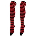 thumbnail image 3 of Aetherz Christmas Striped Knee High Socks, Party Costume Stockings,Wine Fits All – Gift Ready, 3 of 5