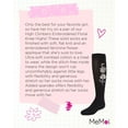 thumbnail image 7 of MeMoi  High Climbers Embroidered Floral Knee-High Socks - Girls - Female, 6, Black, 7 of 7