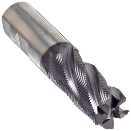 

E9990TF High Speed Steel (HSS) Square Nose End Mill Weldon Shank TIALN Multilayer Finish Roughing Cut Non-Center Cutting 30 Deg Helix 4 Flutes 3.875 Overall Length 0.75 Cutting Diameter 0.7