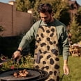 thumbnail image 4 of Beige and Black Leopard Pattern Apron-Garden Aprons for Women with Pockets-Cotton Linen Waterproof Kitchen Cooking Gardening Aprons Adjustable for Kitchen,Cooking,BBQ and Salon 33x27 Inch, 4 of 7