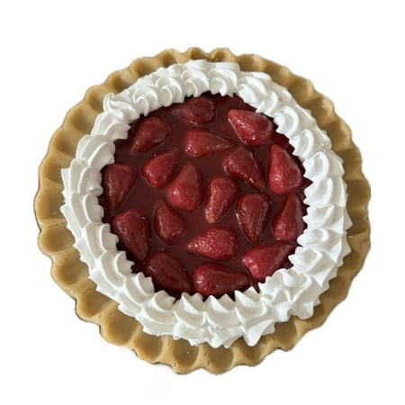 FAKERY BAKERY Fake Food Pie Creamy Strawberry Glazed Pie 9inch round FAKERY BAKERY Fake Food Pie Creamy Strawberry Glazed Pie 9inch round