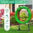 thumbnail image 6 of Heavy Duty Garden Hose Holder, 116CM Freestanding Metal Hose Stand with Dual-Sided Design & Hooks, Removable Outdoor Water Hose Rack for Garden Use, 6 of 7