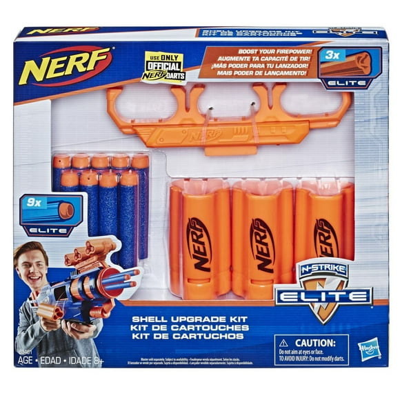 Nerf - Kit de cartouches, inclut 3 cartouches, 9 fléchettes Nerf Elite officielle