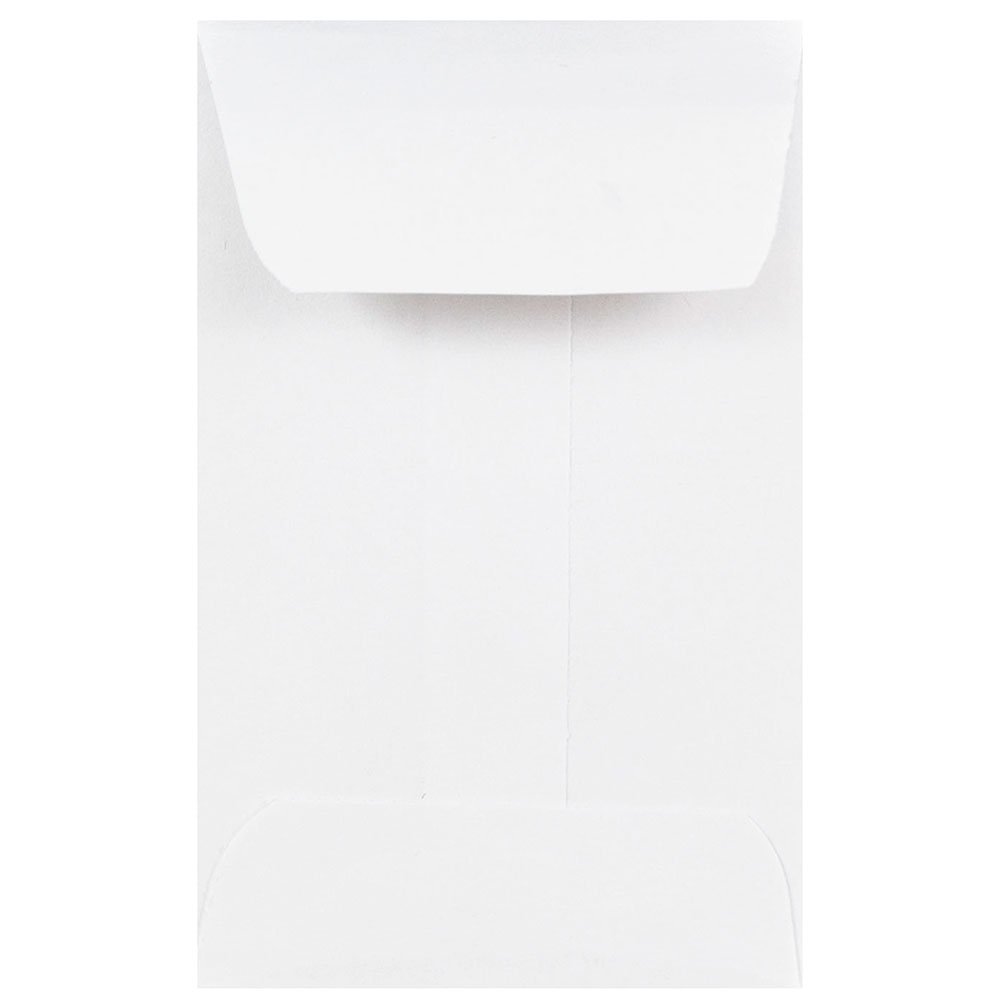 JAM 1 Coin Business Envelopes, 2 1/4 x 3 1/2, White, 100/Box Walmart