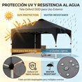 thumbnail image 2 of Carpa Plegable 3x3 m , Toldo Oxford 150D Impermeable Protección UPF50+ Anti Rayos UV, Mecanismo Bloqueo Central Armado Rápido Sin Herramientas-Para Jardín, Patio, Camping, Fiestas y Puestos De Feria, 2 of 9