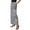Black/White Running Zebra, variant on Women's Wide Leg Pants with Side Slits - UPF 50+ Sun Protection - Petra in White