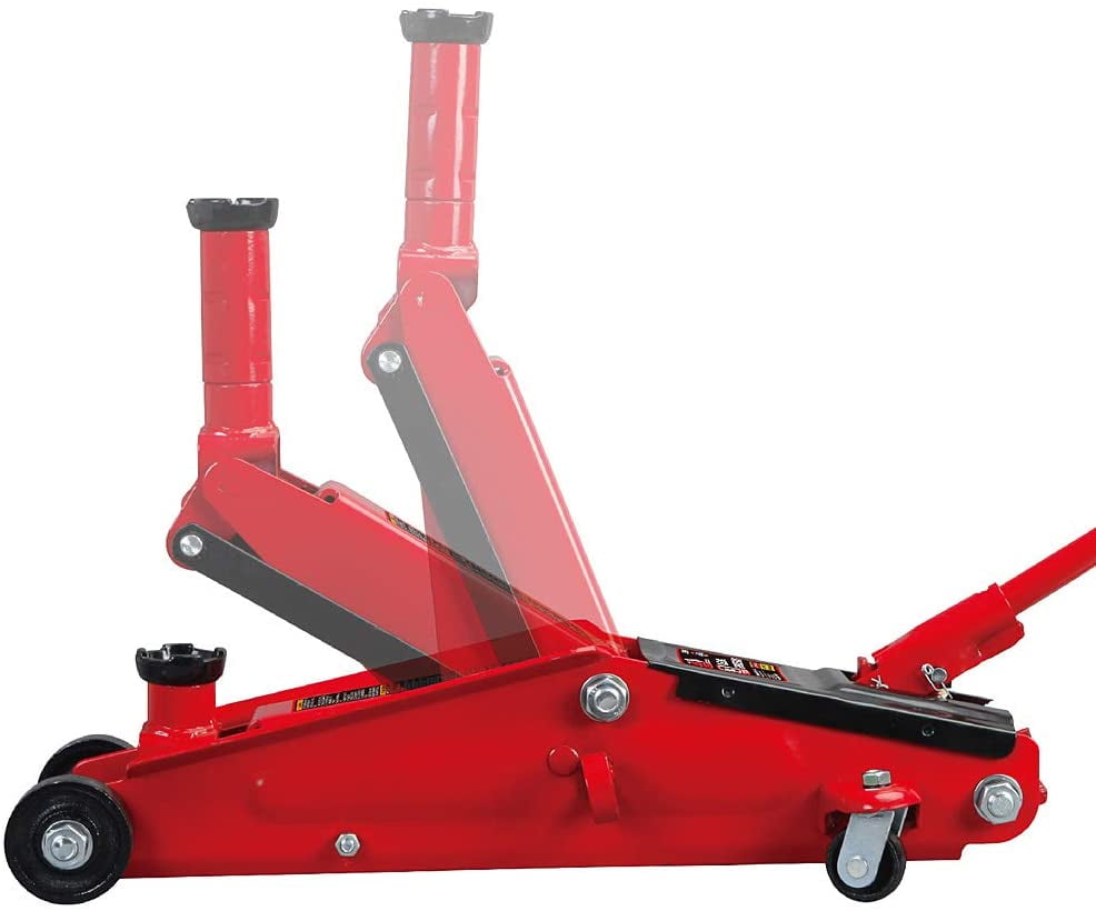 Big Red 3 Ton Hydraulic Trolley Service/Floor Jack with Extra Saddle, Fits SUVs and Trucks, Red, W8306 Big Red 3 Ton Hydraulic Trolley Service/Floor Jack with Extra Saddle, Fits SUVs and Trucks, Red, W8306 - 3