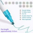 thumbnail image 2 of POINTERTECK Outline Markers  Super Squiggles Shimmer Markers  12 Color Metallic Markers Double Line Pen, 2 of 7