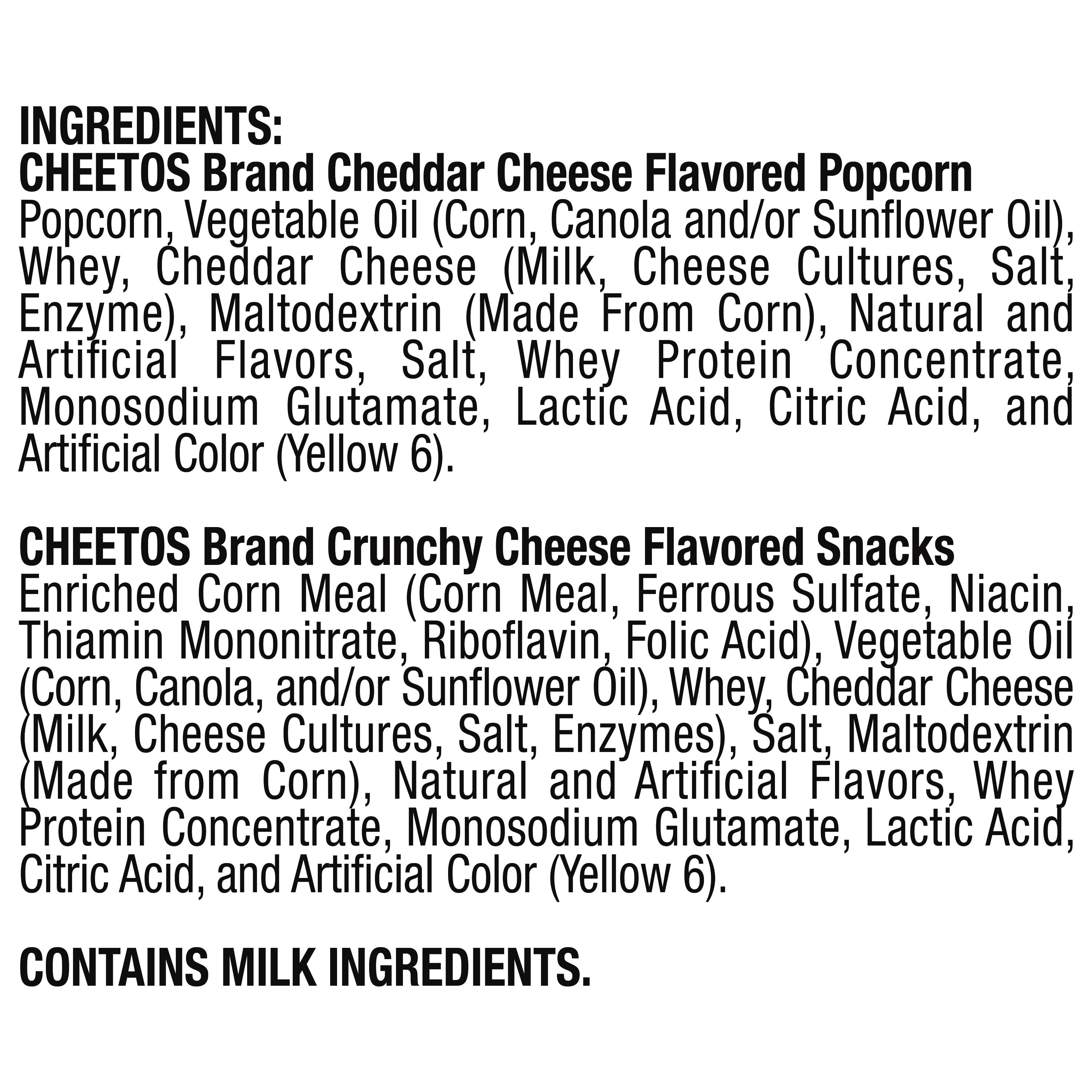 Cheetos Cheddar Crunch Pop Mix Cheese Flavored Snacks 2.25 oz