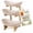 Apricot, variant on 3 Tier Fruit Basket for Counter Bamboo Fruit Basket Kitchen Counters Bowl Fruteros Para Cocina Elegante Moderno Vegetable Stand Serving Tray Self Spinning Berry Corner Decor Countertop