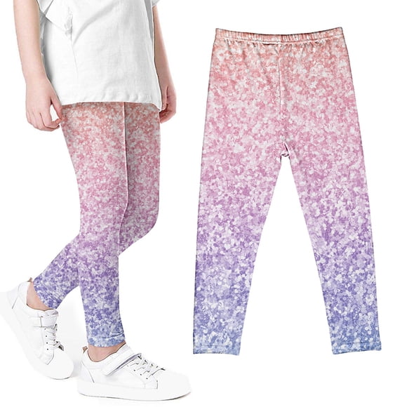 Odeerbi 3-8 Años Niñas Leggings Estampado Brillante Mallas Elásticas Pantalones de Verano Cintura Alta Pantys Suaves