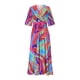 thumbnail image 4 of Delliss Vestidos elegantes de verano para mujer Vestidos hasta el tobillo para mujer Vestidos de moda con manga en el codo Vestidos largos con estampado de dama con manga Rosa fuerte M,Hot Pink,L, 4 of 6