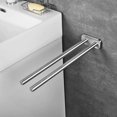 thumbnail image 2 of Towel Rail Brushed Stainless Steel Bathroom Towel Rail Two Arms Wall Mounted Bathroom Towel Rail 40cm, 2 of 4