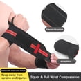 thumbnail image 6 of BESTSKY Wrist Wraps with Thumb Loop, Wrist Straps for Weightlifting, Pair, 6 of 7