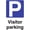 Color 2922, variant on Visitor Parking P Sign Parking Signs & Permits Metal Sign Tin Sign 12x16 Inch - Caution Safety Warning Security Signs Indoor & Outdoor Signs for Home, Office, Work
