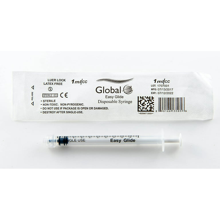 Kopperko 1 Pack (Single) Borosilicate Glass Syringe - 1ml Syringe