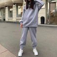 thumbnail image 4 of Sudaderas Con Capucha Para Mujer Pantalones Para Sudaderas Para Otoño Invierno Chándal De Jogging Cálido Gris Xl Sunnimix Chándal de sudor, 4 of 4