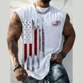 thumbnail image 2 of mgoYE 250 Anniversary Shirts : 4th of July Sleeveless T-Shirt USA Graphic Tee Patriotic Summer Muscle Tops Men's Shirts(White,XL), 2 of 3