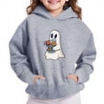 thumbnail image 2 of Cotton Hoodies for Boys Girls Pumpkin Halloween Outfit Loose Long Sleeve Hooded Graphic Sweatshirt Pullover Tops (5 Years, Gray 03), 2 of 4