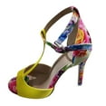thumbnail image 2 of asdoklhq Women's Sandals Shoes,Women's Sandals On Clearance,Women's Casual Floral Peep Toe High Heels Shoes Ankle Strap Sandals, 2 of 6