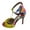 Yellow, variant on Peep Toe High Heeled Shoes for Women Stiletto Pump Summer Elegant Floral Dress Shoes Ankle Strap Sandals