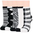 thumbnail image 3 of Zando Womens Black Fuzzy Socks Bulk Warm Fuzzy Slipper Socks Thick Softest Fuzzy Crew Socks Gifts, 3 of 6