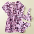 thumbnail image 3 of GYRATEDREAM 2-12 Years Girl's Tropical Print Bikini Bathing Suit with Kimono 3 Piece Floral Swimsuits, 3 of 7