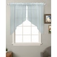 thumbnail image 2 of Geometric Stripes Swag Valances for Windows, Modern Abstract Ombre Blue Art Rod Pocket Sheer Valances for Large Windows, Swag Toppers Light Filtering for Kitchen Living Room 2 Panels 36''x45'', 2 of 6