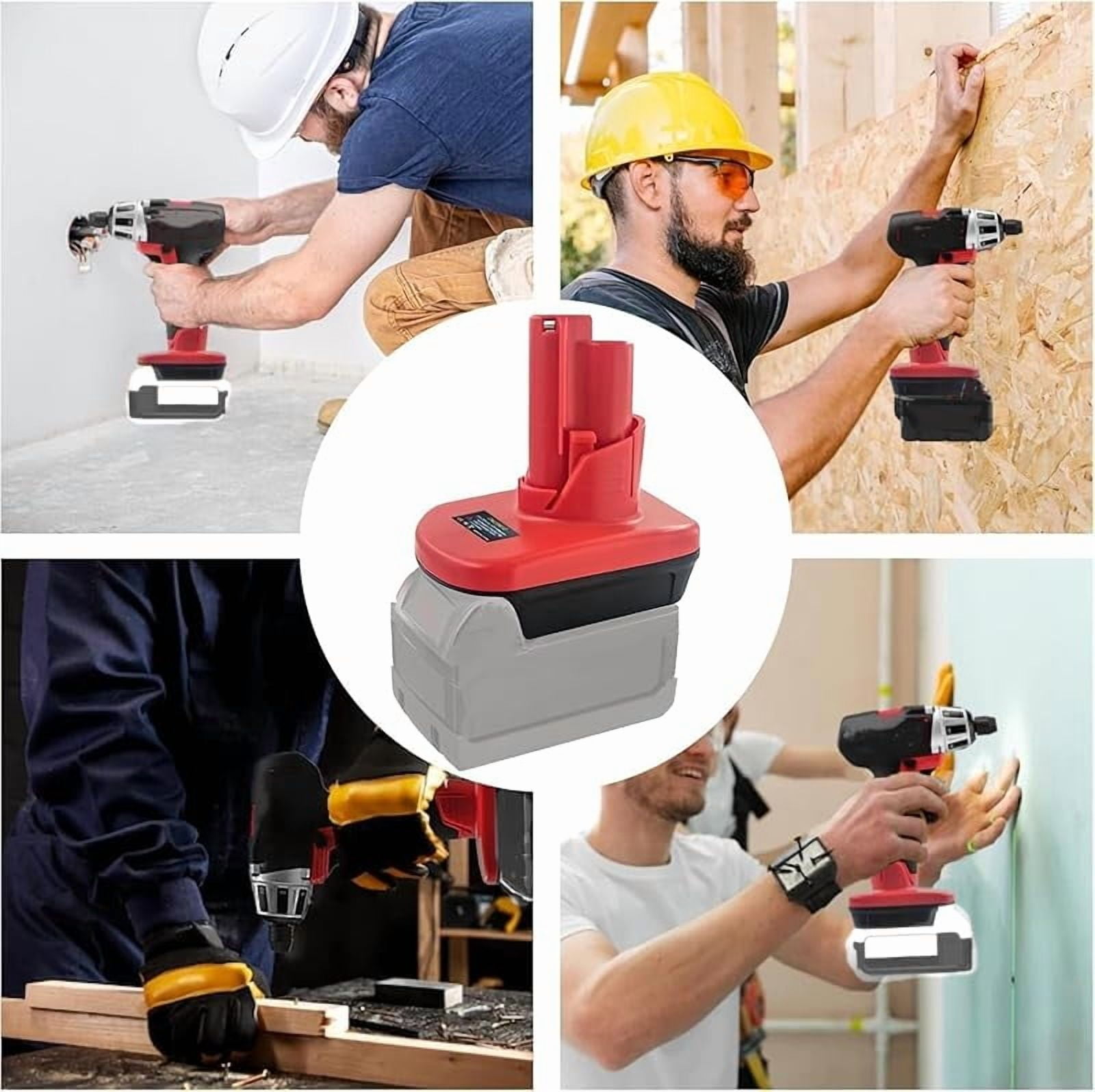 Battery Adapter for Mil*wau*kee 12V, for De*Walt 20V & for Mil*wau*kee M18 18V Li-on Battery Convert to for Mil*wau*kee M12 12V Battery, for Mil*wau*kee M12 12V Power Tool