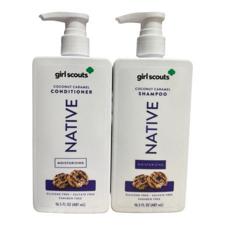 Native Limited Edition Girl Scouts Coconut Caramel Shampoo & Conditioner 16.5oz