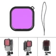 thumbnail image 1 of Filtro de cámara de buceo, 3 colores impermeables a prueba de polvo filtros de lentes de fotografía de vídeo para accesorios de videocámaras Actio Púrpura Macarena Lente de la cámara de buceo, 1 of 7