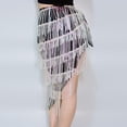 thumbnail image 3 of MELDVDIB Womens Sequined Skirts Elastic Waisted Fringe Skirts Summer Elegant Flared Fashion Casual Light Weight Mini Skirts, 3 of 6