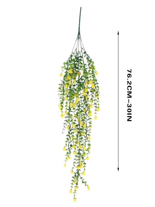 JilgTeok Back to School Artificial Fake Hanging Flowers Plants with Basket for Outdoor Decoration,Fake Silk Flower UV Resistant for Outside, Faux Rose Flower for Home Patio Garden Porch Decor(H:30in)