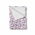 thumbnail image 2 of Butterfly Soft Flannel Fleece Blanket, Silhouettes of Different Butterflies Purple Tone Illustration Simplistic Geometry, Cozy Plush for Indoor and Outdoor Use, 60" x 80", Multicolor, by Ambesonne, 2 of 6