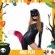 thumbnail image 4 of Colgante de cola de animal 3D para Halloween, con pompones y soporte para mujer, cola peluda de moda, 50 cm, cola de peluche para Halloween, 4 of 5