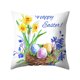 thumbnail image 2 of Funda de cojín para decoración del hogar de piel de melocotón con corona de acuarela de conejito de Pascua Wmkox80yii hfskjfh73, 2 of 2