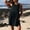 Black, variant on Vivianyo HD Sleeveless Maxi Dress for Women Women's Fashion Casual Comfort Solid ColorBack Hollowed Out Button Sleeveless Round-Neck Dress