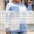 thumbnail image 3 of IUYRTFE Women Plus Size Color Block Crew Neck Sweater Long Sleeve Casual Pullover for Fall Winter Daily Wear, 3 of 8