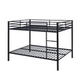 thumbnail image 5 of Aukfa Metal Bunk Bed Full over Full, High Guardrail and Metal Slats, Space-Saving Bed Frame for Kids Teens, Black, 5 of 8