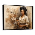 thumbnail image 2 of Designart "Historical Portrait African Representation" People Framed Wall Art - Global Grey African American Art Bedroom Framed Canvas Wall Art, 2 of 6