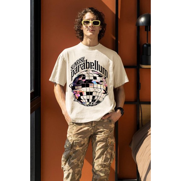 CLOTEX Disco Elysium T-Shirt: Sunrise Parabellum Tee, Kim Kitsuragi Fan Gift, Navy S