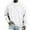 #524-White, variant on Handshe Men's Sweatshirt, Long Sleeve V-Neck Raglan Sleeve Solid Color Waffle Knit Breathable Cotton for Casual Fashion and Daily Wear