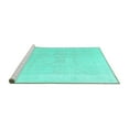 thumbnail image 2 of Ahgly Company Machine Washable Indoor Rectangle Abstract Turquoise Blue Modern Area Rugs, 8' x 12', 2 of 4