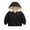 Black, variant on XBASW Boys Girls Winter Fleece Coats for Toddler Kids Hooded down Cotton Jacket for 2-7 Years Puffer Warm Outerwear