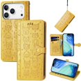 thumbnail image 1 of Funda Cartera FOXDOCK para iPhone 17 Pro Max , Flip PU con Relieve de Gatos y Perros, Tarjetero y Soporte, 1 of 6