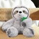 thumbnail image 3 of Juguete de perezoso de peluche para bebé, dormitorio de noche, muñeca de simución bonita, regalo decorativo de para dormir cómodamente. Gris Yotijar almohada de felpa, 3 of 9