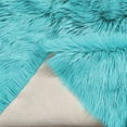 thumbnail image 6 of Junovo Luxury Fluffy Area Rugs Areary Rug for Bedroom Shaggy Rugs Area Carpet for Living Room Bedroom Room,2'x4',Teal Blue, 6 of 7